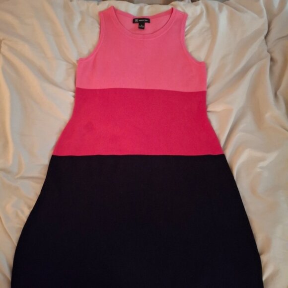 INC International Concepts Colorblock Sheath Dress Sleeveless Scoop Neck Midi - Picture 3 of 5